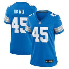 Isaac Ukwu Detroit Lions Women's Game Jersey - Blue for sale