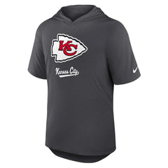 Kansas City Chiefs Tri-Blend Performance Hoodie T-Shirt - Anthracite on sale