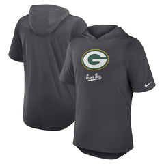Green Bay Packers Tri-Blend Performance Hoodie T-Shirt - Anthracite sale