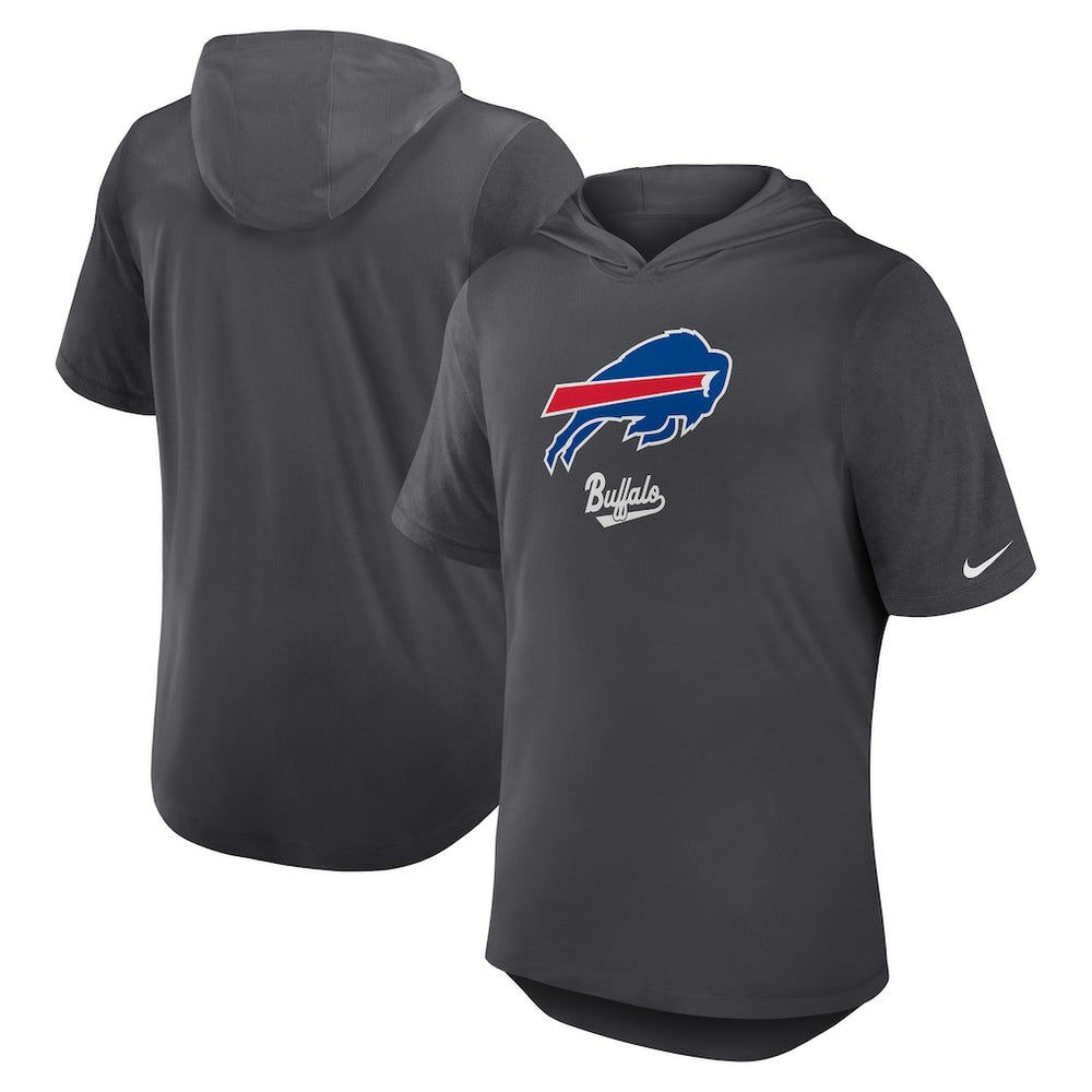Buffalo Bills Tri-Blend Performance Hoodie T-Shirt - Anthracite cheap