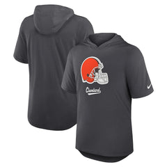 Cleveland Browns Tri-Blend Performance Hoodie T-Shirt - Anthracite for sale