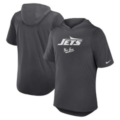 New York Jets Tri-Blend Performance Hoodie T-Shirt - Anthracite on sale