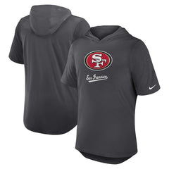 San Francisco 49ers Tri-Blend Performance Hoodie T-Shirt - Anthracite cheap