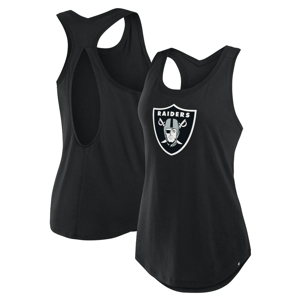 Las Vegas Raiders Women's Iron Fan Tank Top - Black on sale