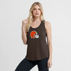 Cleveland Browns Women's Iron Fan Tank Top - Brown on sale