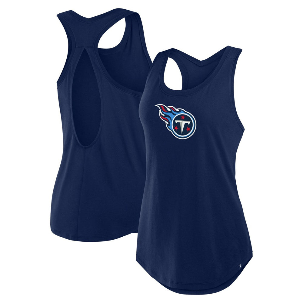 Tennessee Titans Women's Iron Fan Tank Top - Navy sale
