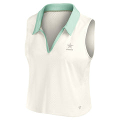 Dallas Cowboys Women's Studio Wellness V-Neck Tank Top - Cream discount