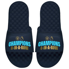 Manchester City ISlide Unisex Four-Time Consecutive Premier League Champions Slide Sandals - Navy cheap