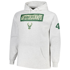 Giannis Antetokounmpo Milwaukee Bucks Profile Big & Tall Player Double Face Tri-Blend Pullover Hoodie - Ash for sale