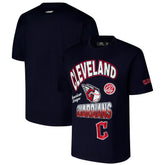 Cleveland Guardians Pro Standard Turn It Up Dropped Shoulder T-Shirt Navy