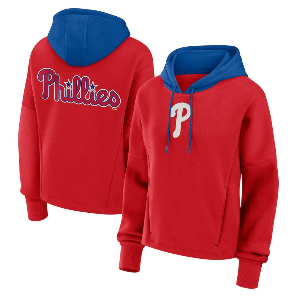Philadelphia Phillies Women's Oversized Legacy Favorite Spectator Pullover Hoodie Red