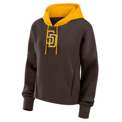San Diego Padres Women's Oversized Legacy Favorite Spectator Pullover Hoodie Brown