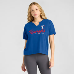 Texas Rangers Women's Fan Fave Stadium Slub Boxy T-Shirt Royal