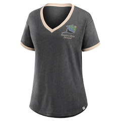 Tampa Bay Rays Women's Binge Worthy Stadium Slub V-Neck T-Shirt Black