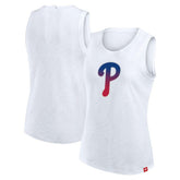 Philadelphia Phillies Women's Activate Slub Tank Top White