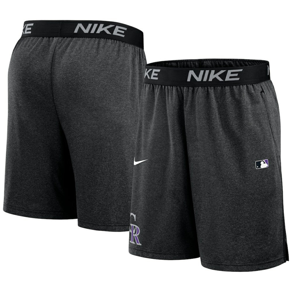 Colorado Rockies Authentic Collection Performance Knit Shorts Black