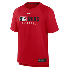 Cincinnati Reds Authentic Collection Pregame Raglan Dri-FIT T-Shirt Red