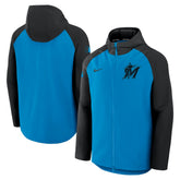 Miami Marlins Authentic Collection Raglan Performance Full-Zip Jacket Blue/Black