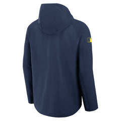 Milwaukee Brewers Authentic Collection Raglan Performance Full-Zip Jacket Navy