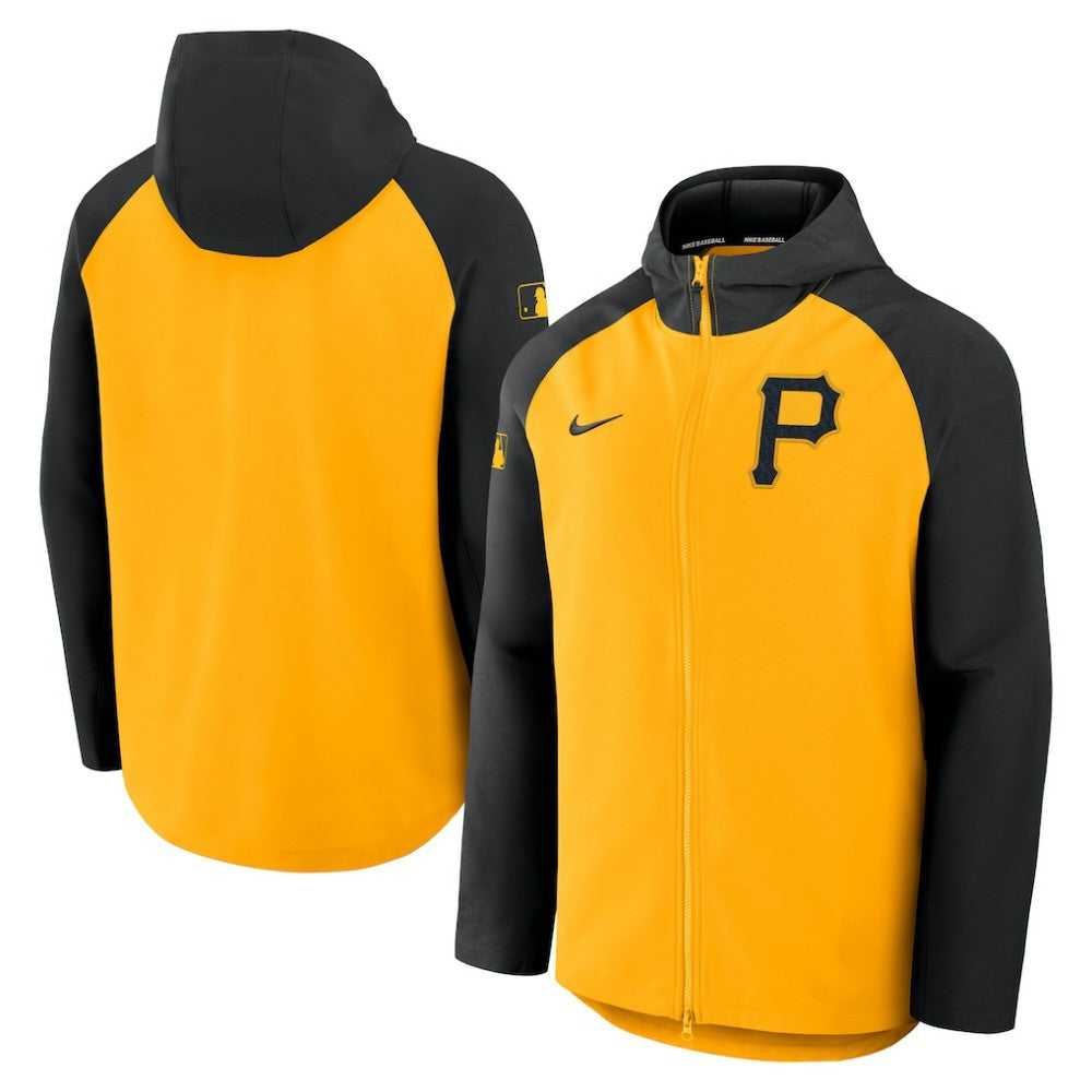 Pittsburgh Pirates Authentic Collection Raglan Performance Full-Zip Jacket Gold/Black