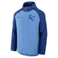 Kansas City Royals Authentic Collection Raglan Performance Full-Zip Jacket Light Blue/Royal