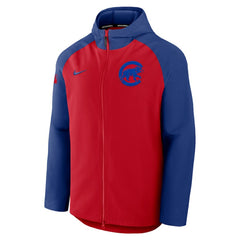 Chicago Cubs Authentic Collection Raglan Performance Full-Zip Jacket Red/Royal