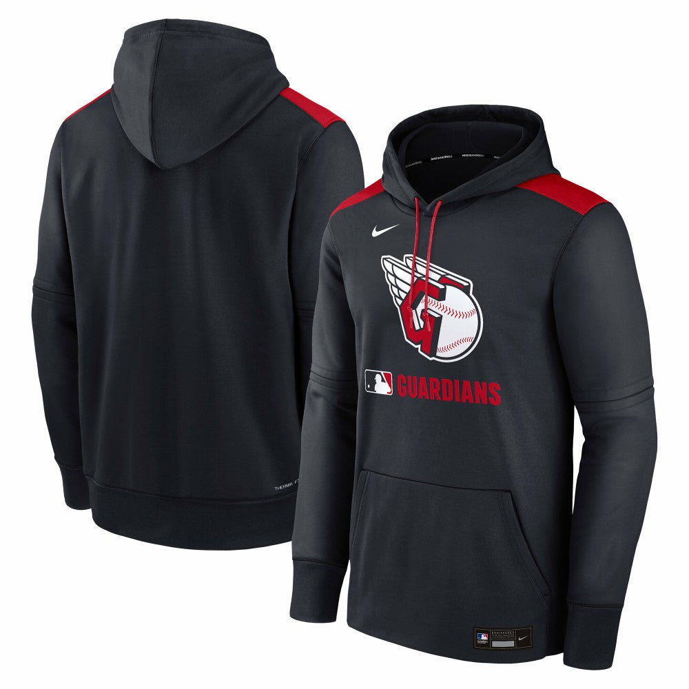 Cleveland Guardians Authentic Collection Performance Pullover Hoodie Navy