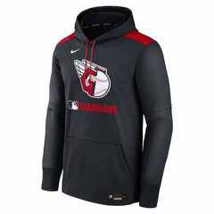 Cleveland Guardians Authentic Collection Performance Pullover Hoodie Navy