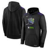 Tampa Bay Rays Authentic Collection Performance Pullover Hoodie Black