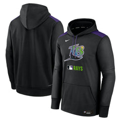 Tampa Bay Rays Authentic Collection Performance Pullover Hoodie Black