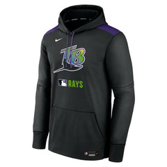 Tampa Bay Rays Authentic Collection Performance Pullover Hoodie Black