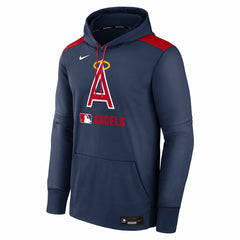 Los Angeles Angels Authentic Collection Performance Pullover Hoodie Navy