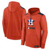 Houston Astros Authentic Collection Performance Pullover Hoodie Orange