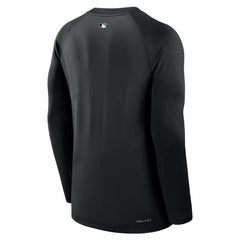 Miami Marlins Authentic Collection Game Time Raglan Dri-FIT Long Sleeve T-Shirt Black