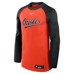 Baltimore Orioles Authentic Collection Game Time Raglan Dri-FIT Long Sleeve T-Shirt Orange/Black