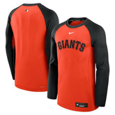 San Francisco Giants Authentic Collection Game Time Raglan Dri-FIT Long Sleeve T-Shirt Orange/Black