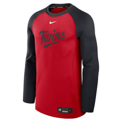 Minnesota Twins Authentic Collection Game Time Raglan Dri-FIT Long Sleeve T-Shirt Red/Navy