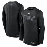 Colorado Rockies Authentic Collection Game Time Raglan Dri-FIT Long Sleeve T-Shirt Black