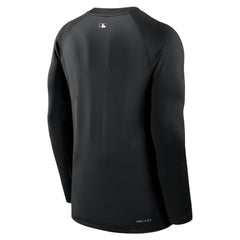 Colorado Rockies Authentic Collection Game Time Raglan Dri-FIT Long Sleeve T-Shirt Black