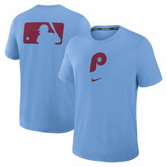 Philadelphia Phillies Authentic Collection Early Work Tri-Blend Dri-FIT T-Shirt Light Blue