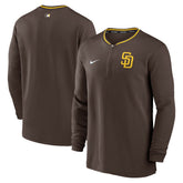 San Diego Padres Authentic Collection Performance Half-Zip Top Brown