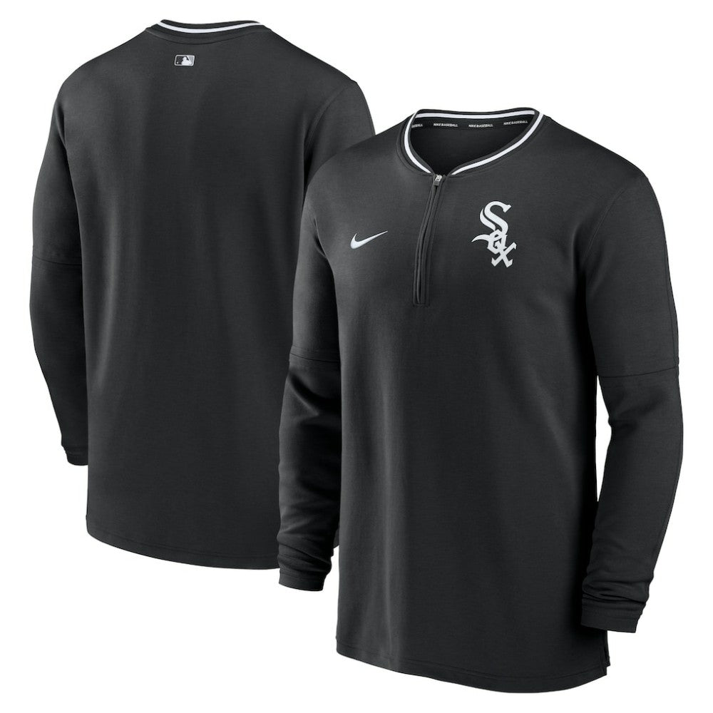 Chicago White Sox Authentic Collection Performance Half-Zip Top Black