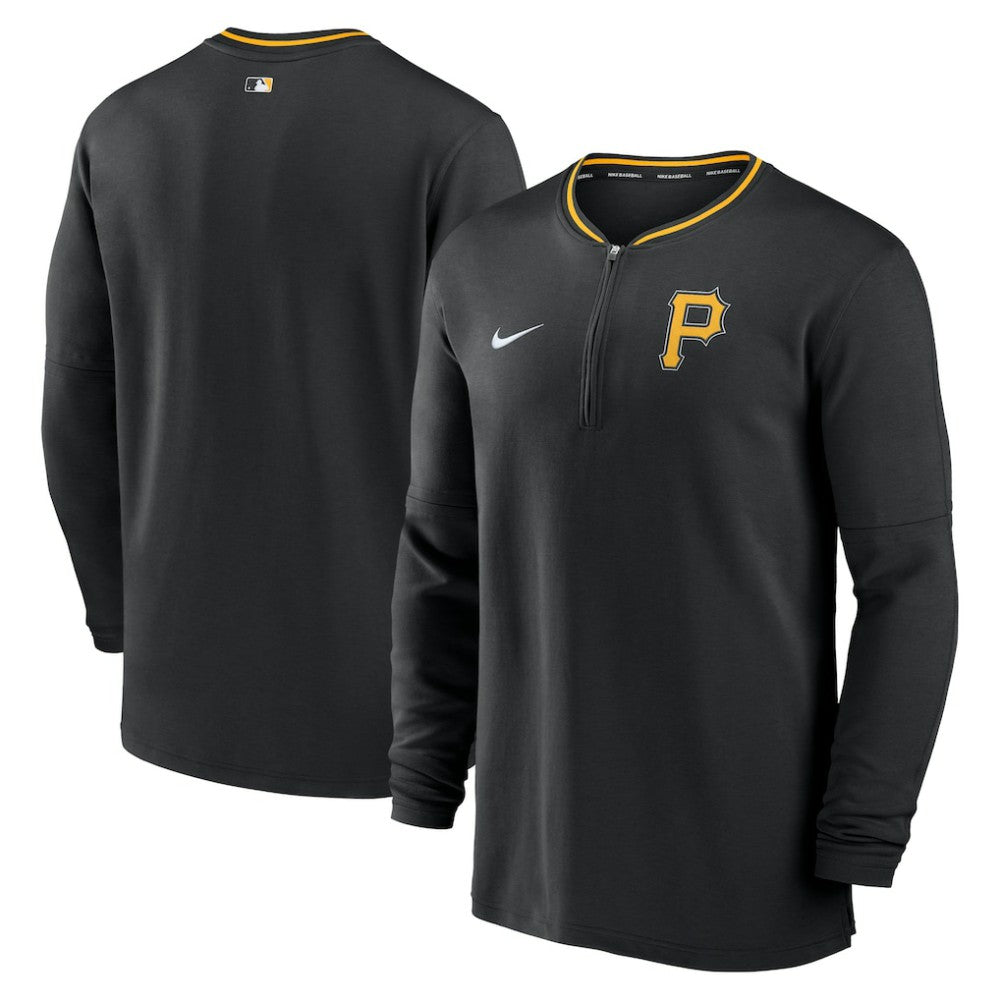 Pittsburgh Pirates Authentic Collection Performance Half-Zip Top Black