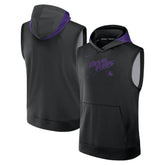 Tampa Bay Rays Authentic Collection Dri-FIT Sleeveless Hoodie Black