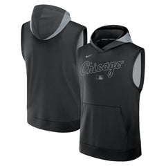 Chicago White Sox Authentic Collection Dri-FIT Sleeveless Hoodie Black