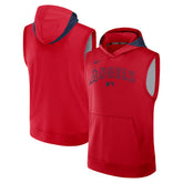 Los Angeles Angels Authentic Collection Dri-FIT Sleeveless Hoodie Red