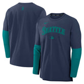 Seattle Mariners Authentic Collection Player Dri-FIT Lightweight Pullover Navy/Teal