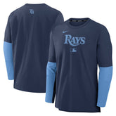Tampa Bay Rays Authentic Collection Player Dri-FIT Lightweight Pullover Navy/Light Blue