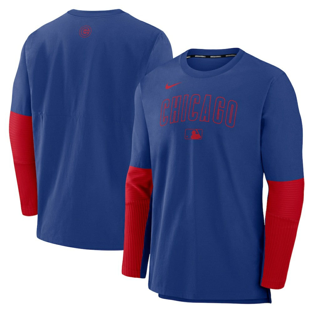 Chicago Cubs Authentic Collection Player Dri-FIT Lightweight Pullover Royal/Red