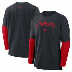 Minnesota Twins Authentic Collection Player Dri-FIT Lightweight Pullover Navy/Red